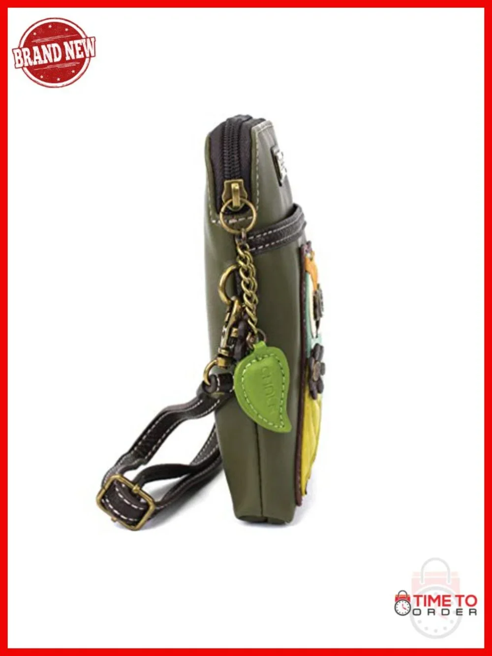 Crossbody Cell Phone Purse with Adjustable Strap - Faux Leather/Canvas